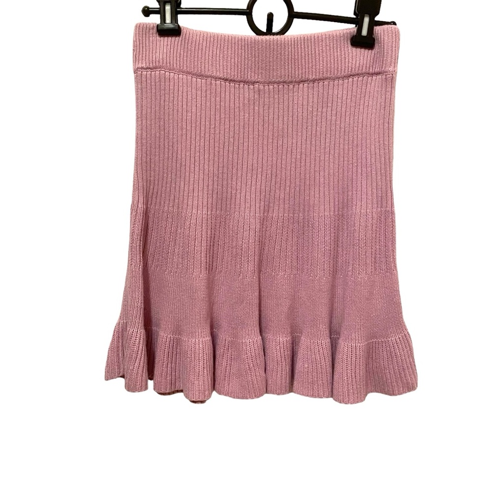 Free People Pink Mauve Knit Skirt A-Line size XS Stretch